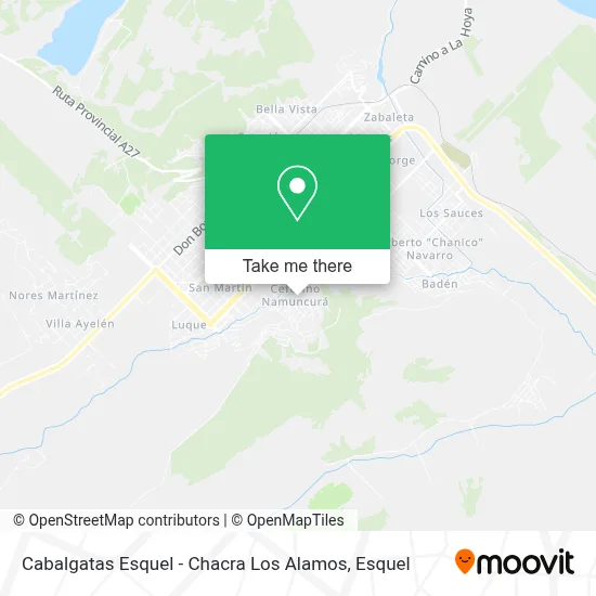 Cabalgatas Esquel - Chacra Los Alamos map