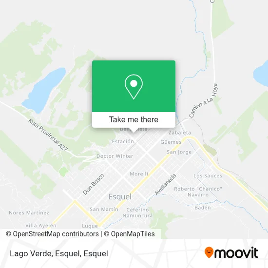 Lago Verde, Esquel map