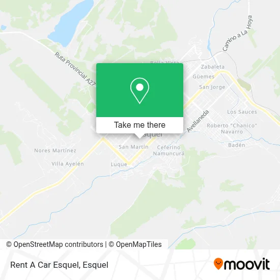 Rent A Car Esquel map