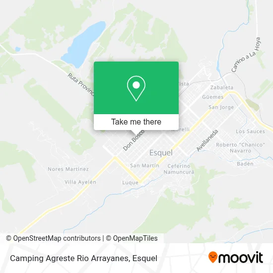 Camping Agreste Rio Arrayanes map