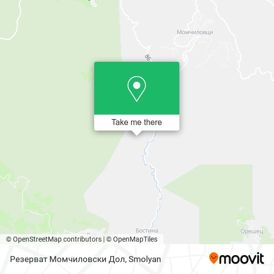 Резерват Момчиловски Дол map