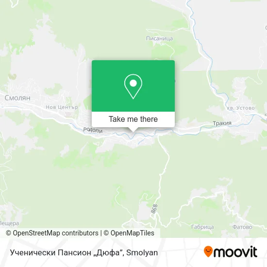 Карта Ученически Пансион „Дюфа”