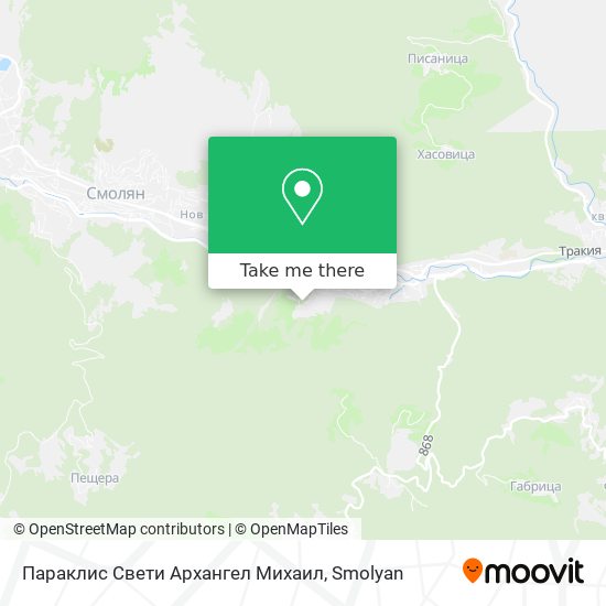 Карта Параклис Свети Архангел Михаил