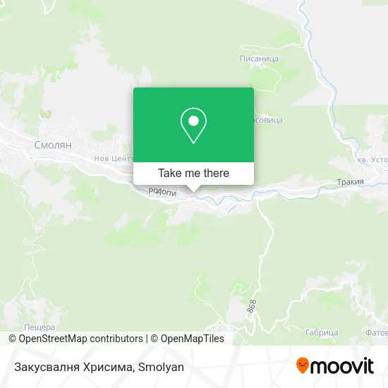 Карта Закусвалня Хрисима