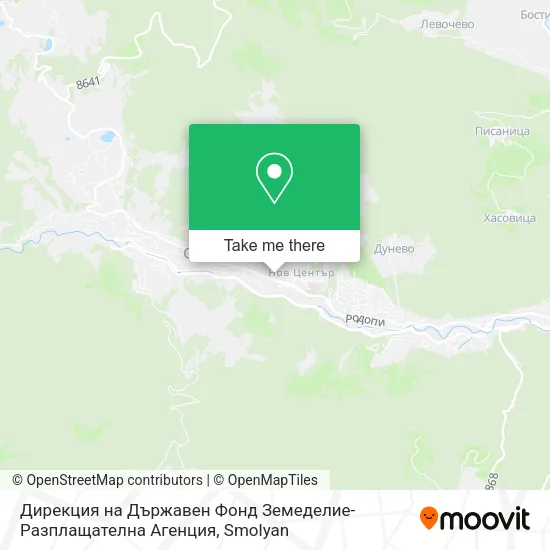 Карта Дирекция на Държавен Фонд Земеделие-Разплащателна Агенция