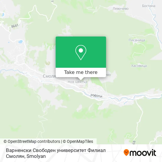 Карта Варненски Свободен университет Филиал Смолян