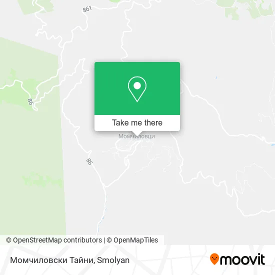 Карта Момчиловски Тайни