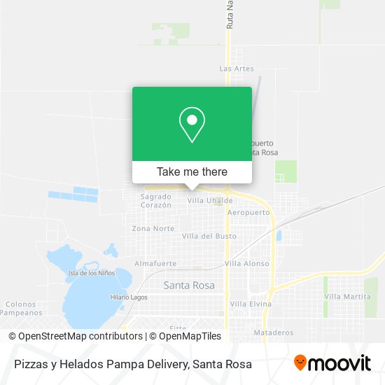 Pizzas y Helados Pampa Delivery map