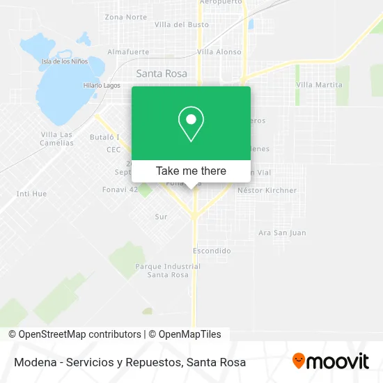 Modena - Servicios y Repuestos map