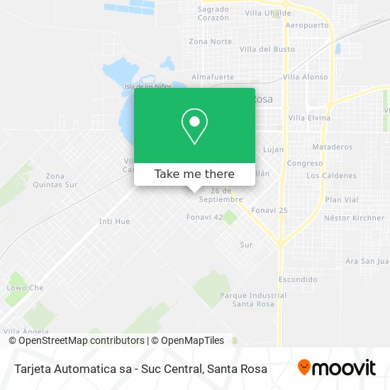 Tarjeta Automatica sa - Suc Central map