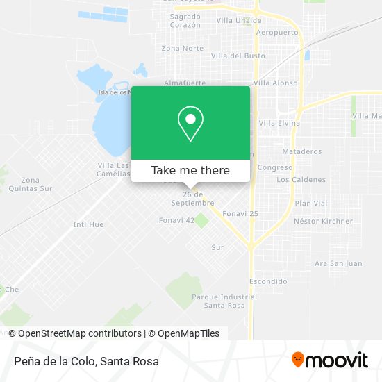 Peña de la Colo map