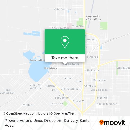 Mapa de Pizzeria Verona Unica Direccion - Delivery