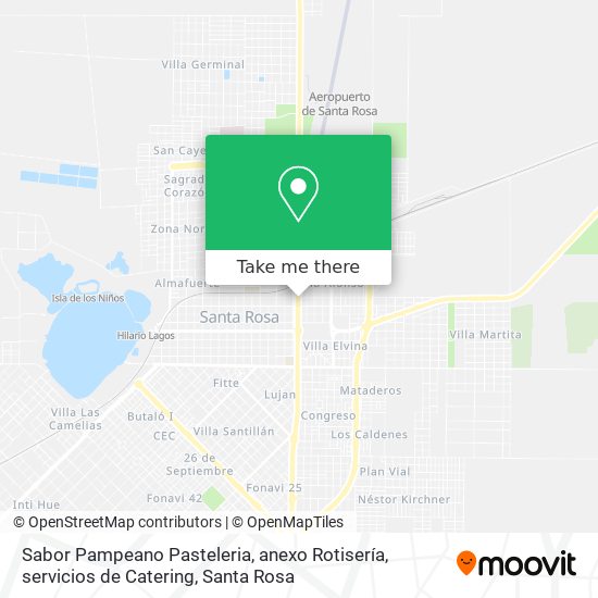 Sabor Pampeano Pasteleria, anexo Rotisería, servicios de Catering map