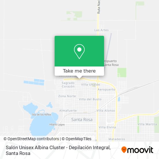 Mapa de Salón Unisex Albina Cluster - Depilación Integral