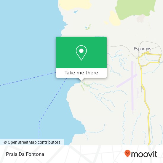 Praia Da Fontona mapa