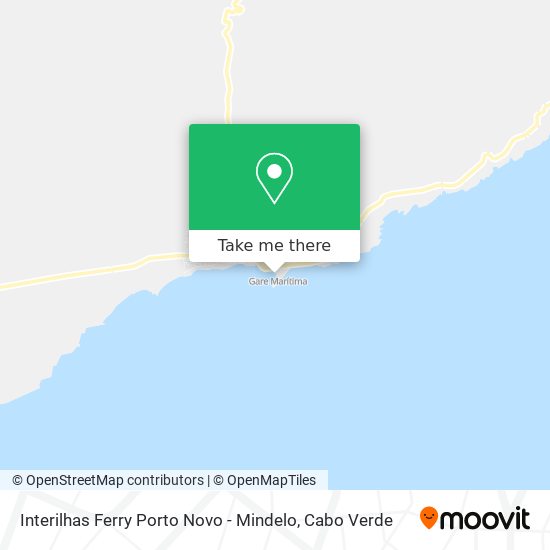 Interilhas Ferry Porto Novo - Mindelo mapa