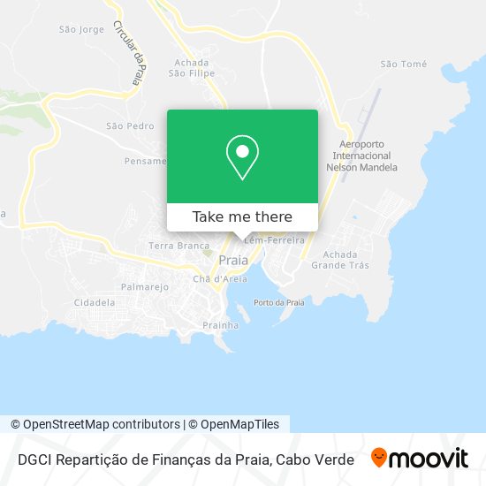 DGCI Repartição de Finanças da Praia mapa