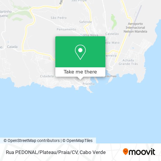 Rua PEDONAL/Plateau/Praia/CV mapa
