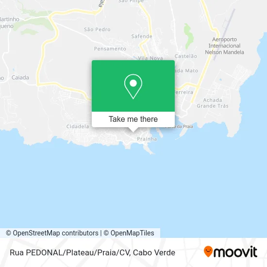 Rua PEDONAL/Plateau/Praia/CV map