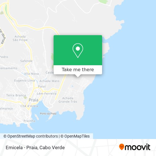 Emicela - Praia map
