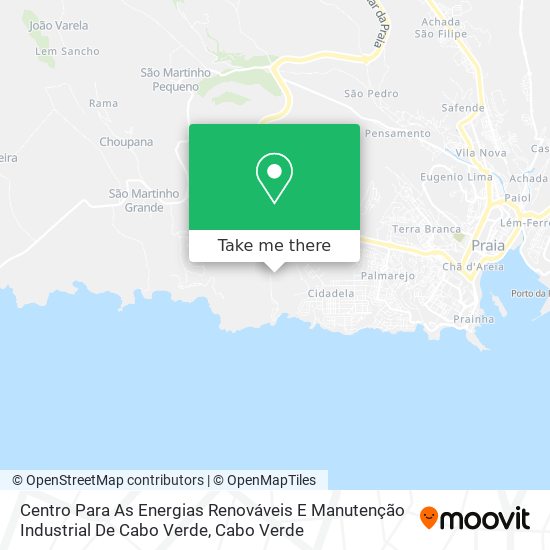Centro Para As Energias Renováveis E Manutenção Industrial De Cabo Verde mapa