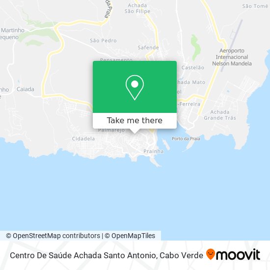 Centro De Saúde Achada Santo Antonio mapa