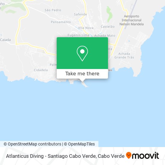 Atlanticus Diving - Santiago Cabo Verde map