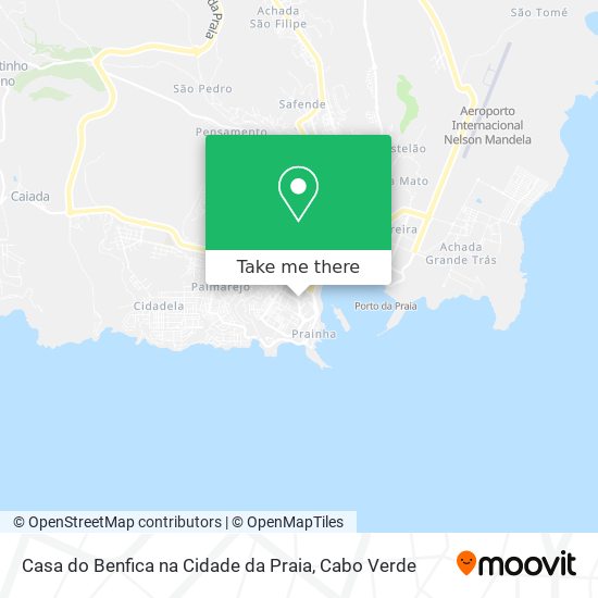 Casa do Benfica na Cidade da Praia mapa
