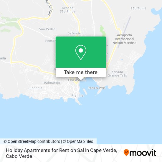 Holiday Apartments for Rent on Sal in Cape Verde map