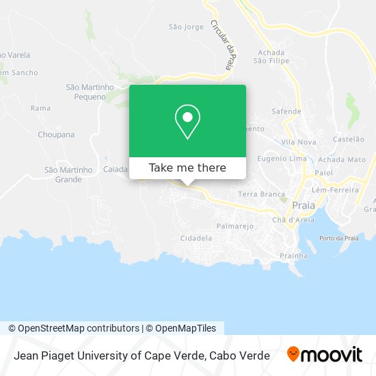 Jean Piaget University of Cape Verde map