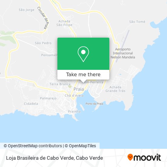 Loja Brasileira de Cabo Verde mapa