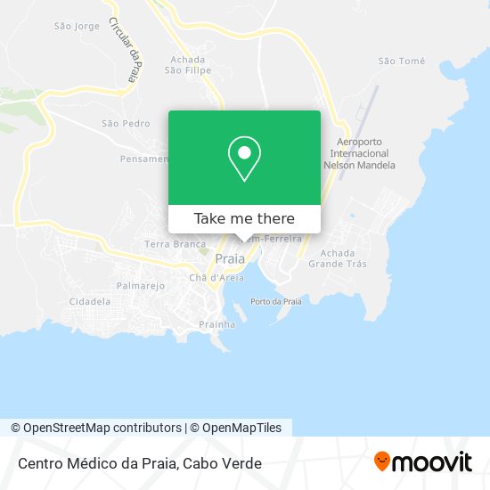 Centro Médico da Praia mapa