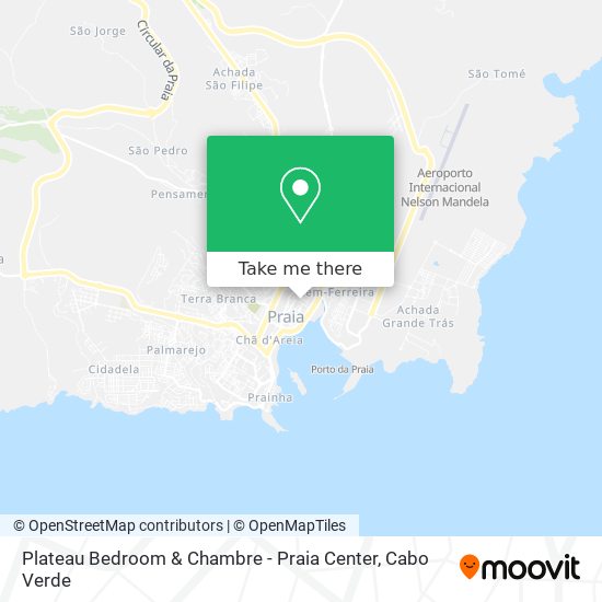 Plateau Bedroom & Chambre - Praia Center mapa