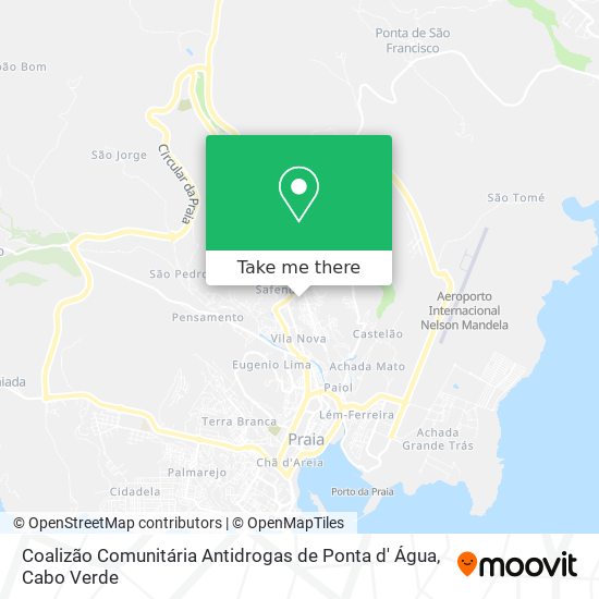 Coalizão Comunitária Antidrogas de Ponta d' Água mapa