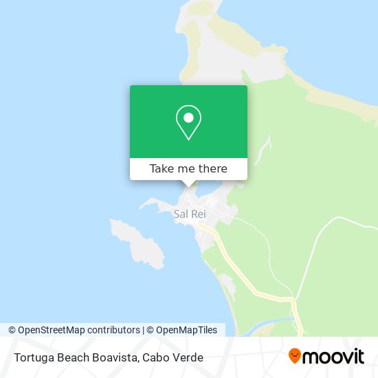 Tortuga Beach Boavista map