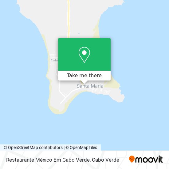 Restaurante México Em Cabo Verde mapa