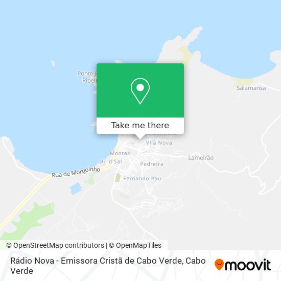 Rádio Nova - Emissora Cristã de Cabo Verde mapa