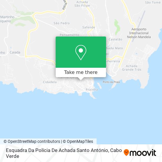 Esquadra Da Polícia De Achada Santo António map