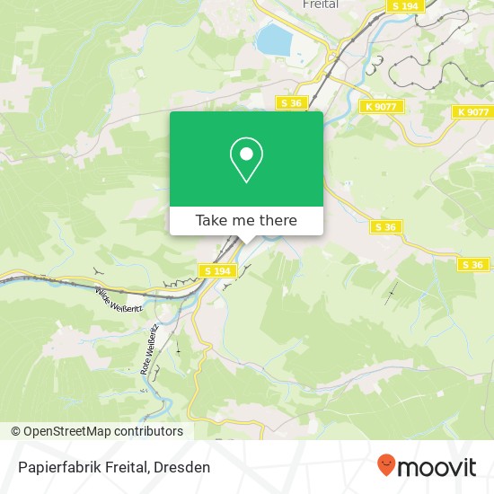 Papierfabrik Freital map