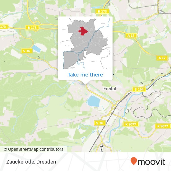 Zauckerode map