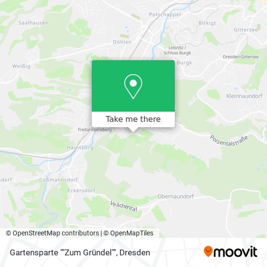 Gartensparte ""Zum Gründel"" map