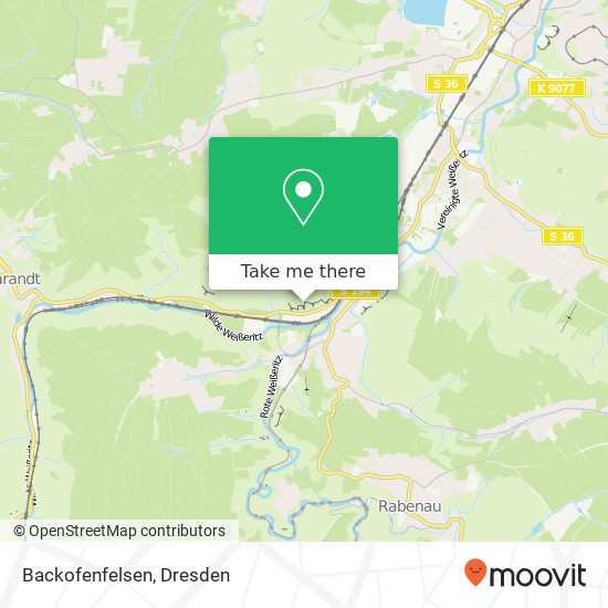 Backofenfelsen map