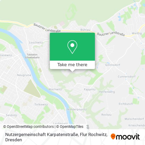 Nutzergemeinschaft Karpatenstraße, Flur Rochwitz map