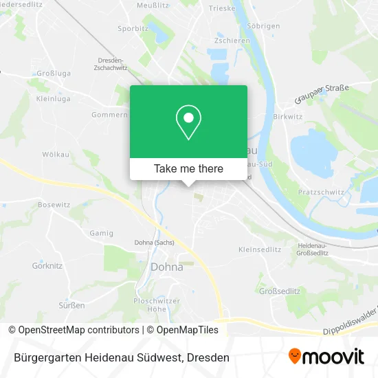 Карта Bürgergarten Heidenau Südwest