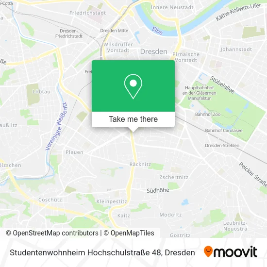Карта Studentenwohnheim Hochschulstraße 48