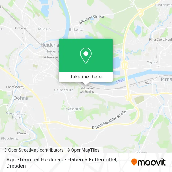 Agro-Terminal Heidenau - Habema Futtermittel map