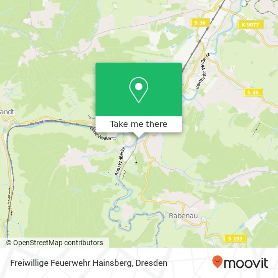 Freiwillige Feuerwehr Hainsberg map