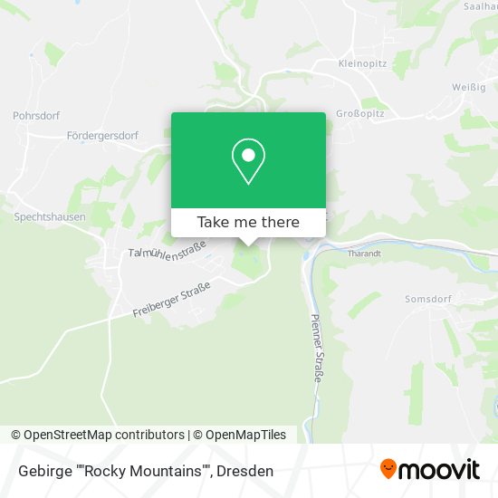 Gebirge ""Rocky Mountains"" map