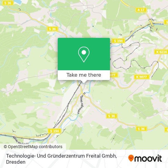 Карта Technologie- Und Gründerzentrum Freital Gmbh