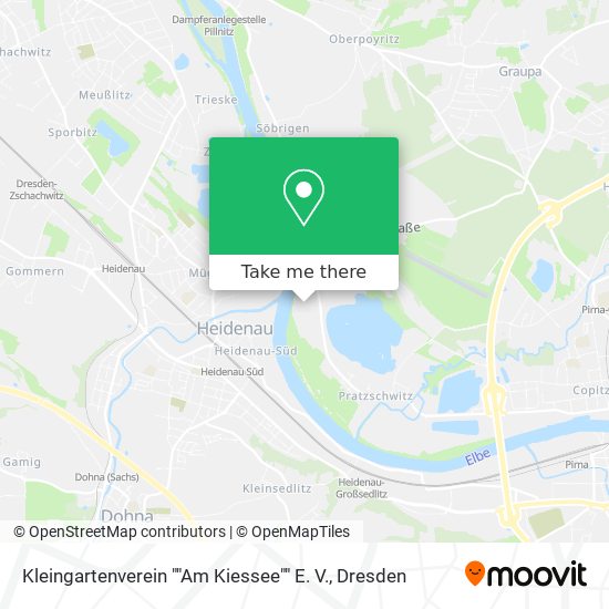 Карта Kleingartenverein ""Am Kiessee"" E. V.